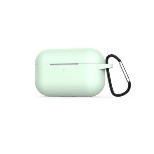 Foto - Silikonové pouzdro pro Airpods Pro s karabinou - světle zelená