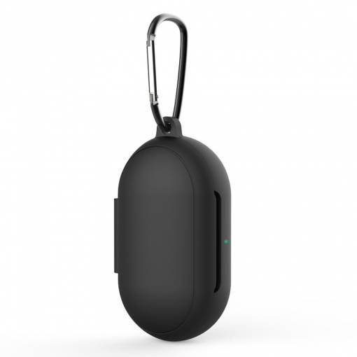 Foto - Silikonové pouzdro pro Samsung Galaxy Buds / Buds Plus s karabinou - černá
