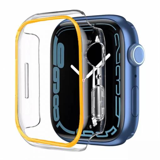 Foto - Ochranný rámeček pro Apple Watch - 41mm, svítící, oranžový