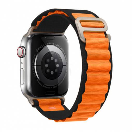 Foto - eses Alpský tah pro Apple Watch - Oranžovo černý 42mm, 44mm, 45mm, 49mm
