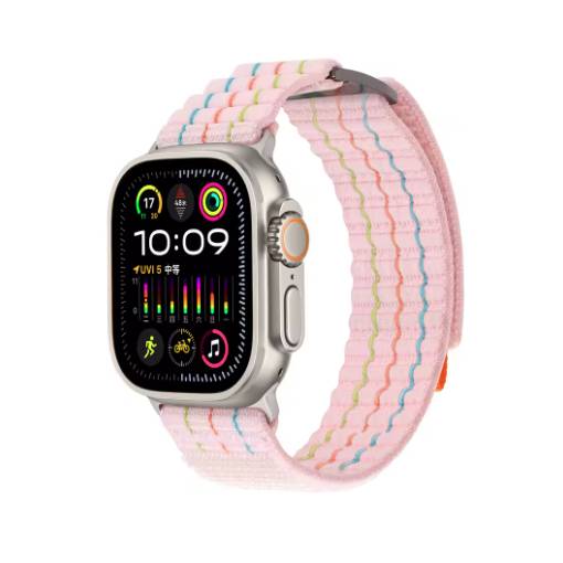 Foto - eses Nylonový strukturovaný řemínek pro Apple Watch - Růžový 38 mm, 40 mm, 41 mm