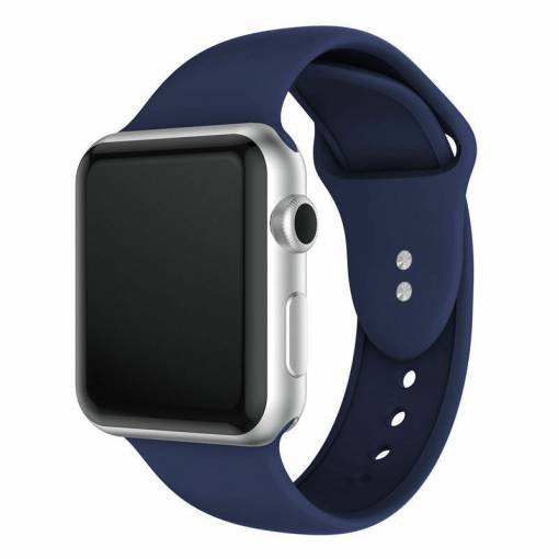 Foto - eses silikonový řemínek pro Apple Watch tmavě modrý S/M/L 42mm/44mm/45mm