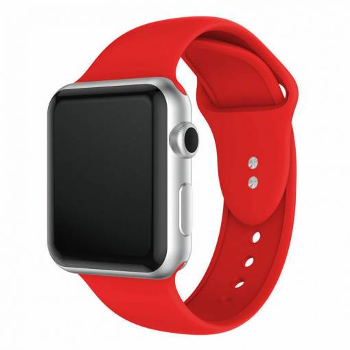 Foto - eses silikonový řemínek pro Apple Watch červený S/M/L 38mm/40mm/41mm