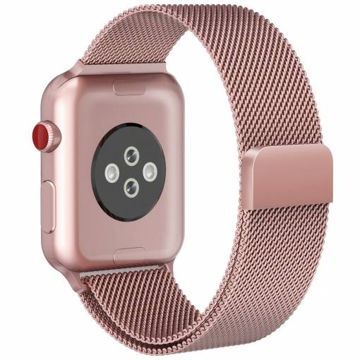 Foto - eses Milánský tah pro Apple Watch - Růžový, 38mm, 40mm, 41mm