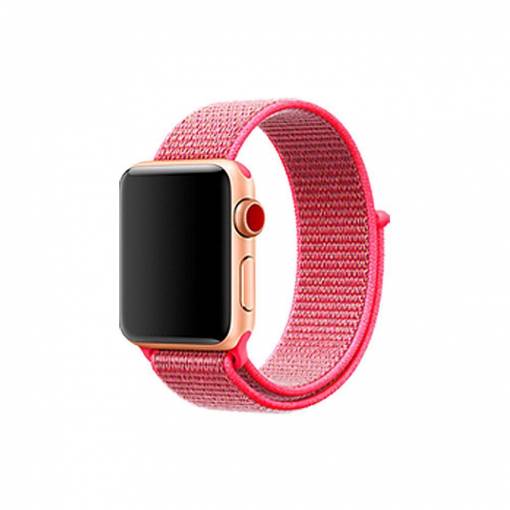 Foto - eses nylonový řemínek pro Apple Watch růžový 42mm/44mm/45mm