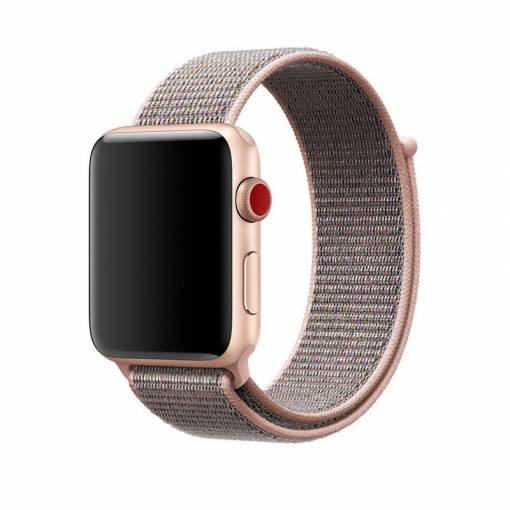 Foto - eses nylonový řemínek pro Apple Watch světle růžový 42mm/44mm/45mm