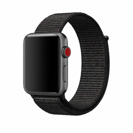 Foto - eses Nylonový řemínek pro Apple Watch - Černý 42mm, 44mm, 45mm, 49mm