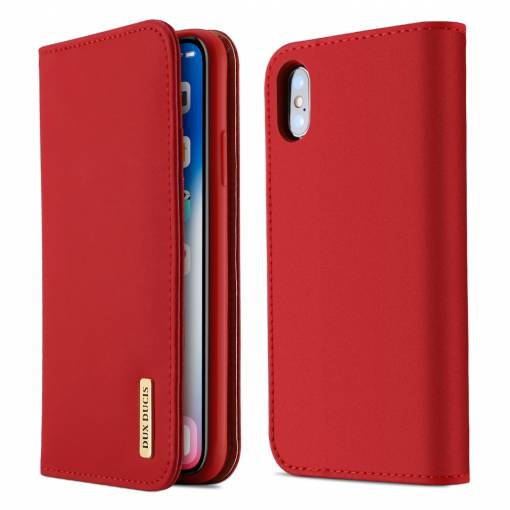 Foto - Flipové pouzdro na iPhone X/ XS Wish Premium - červená