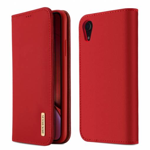 Foto - Flipové pouzdro na iPhone XR Wish Premium - červená