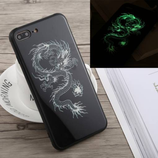 Foto - Luminous kryt se sklem na iPhone 7 Plus - Čínský drak