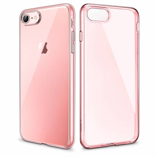 Foto - Silikonový kryt Premium na iPhone SE 2020/ 7/ 8 - růžová transparentní