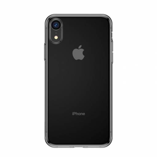 Foto - Silikonový kryt Baseus na iPhone XR - černá transparentní