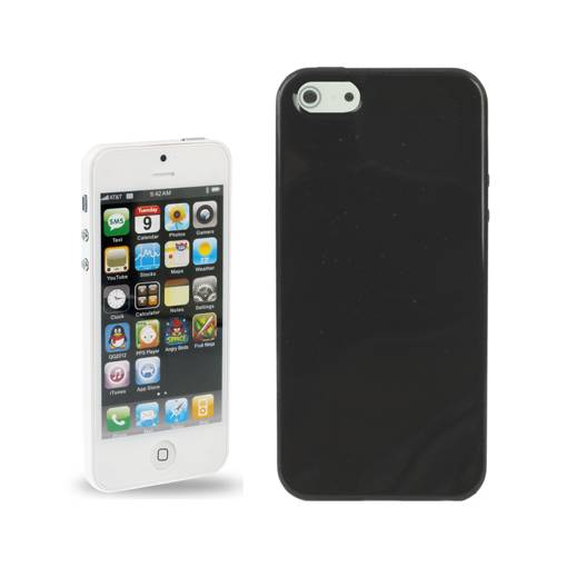 Foto - Silikonový Liquid kryt na iPhone 5S - černá