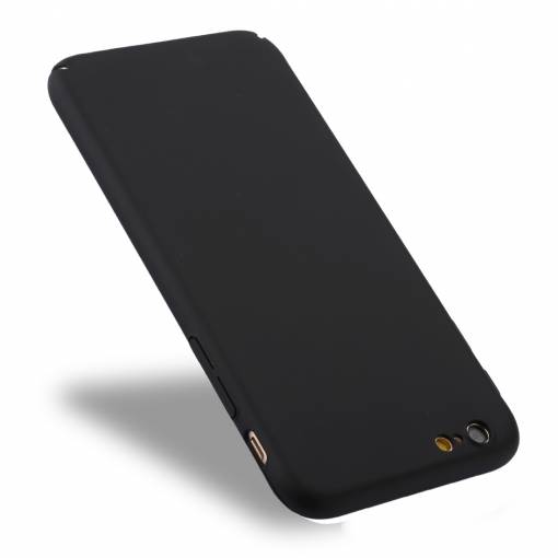 Foto - Pogumovaný plastový kryt na iPhone 6/ 6S - černá