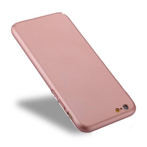 Foto - Pogumovaný plastový kryt na iPhone 6/ 6S - růžově zlatá