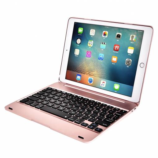 Foto - Bezdrátová klávesnice Laptop pro iPad 9.7" (2018) - růžově zlatá