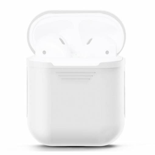 Foto - Silikonové pouzdro pro Airpods - bílá