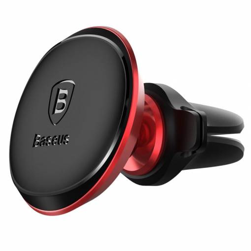 Foto - Baseus magnetický držák na mobil do auta (do ventilace) - červená