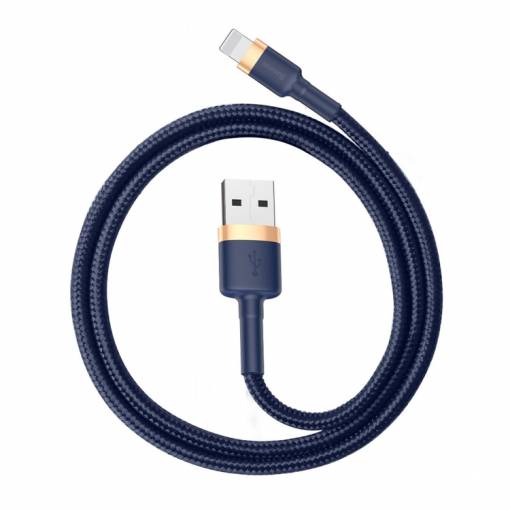 Foto - Baseus odolný lightning kabel 0,5 m - modro-zlatá