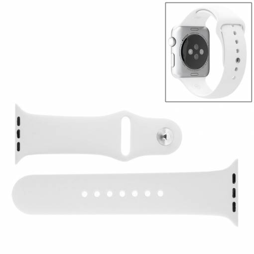 Foto - Silikonový řemínek pro Apple Watch 5 (44mm) - bílá