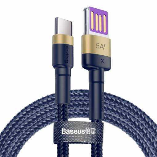 Foto - BASEUS USB-C 5A Kabel (1 M) - modro-zlatá