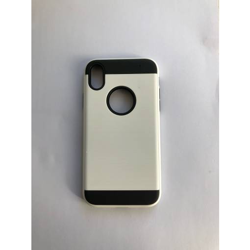 Foto - Odolný kryt na iPhone XR - bílá broušená textura