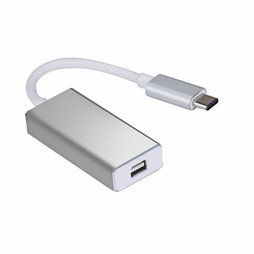 Foto - Redukce USB-C (samec) / Mini DisplayPort (samice) - stříbrná