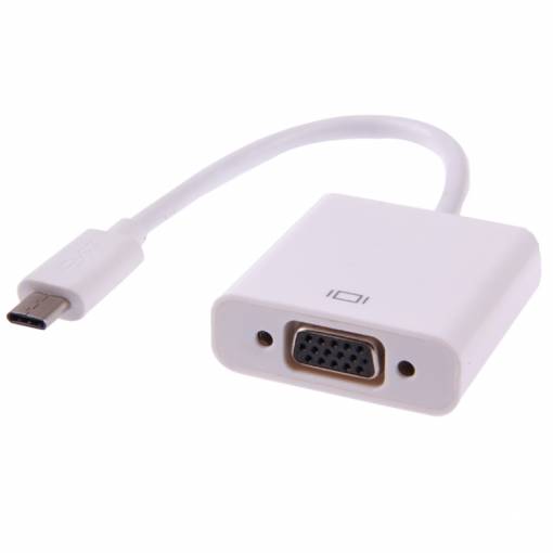 Foto - Redukce USB-C (samec) / VGA (samice) - bílá