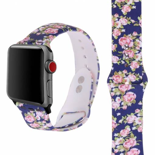 Foto - Dámský řemínek pro Apple Watch 5 (40mm) - květiny