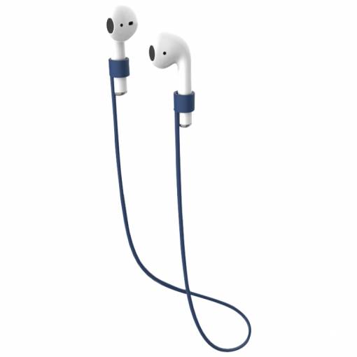 Foto - Silikonová Anti-lost šňůra pro AirPods - tmavě modrá