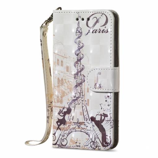 Foto - Flipové pouzdro na iPhone 7 Plus - Eiffelova věž