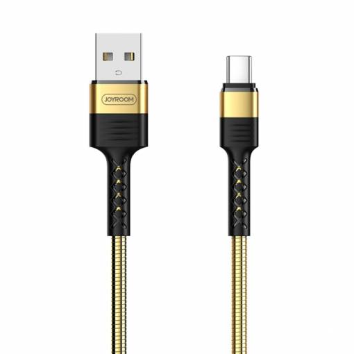 Foto - Joyroom Odolný USB-C kabel King Kong 2.4 A - zlatá