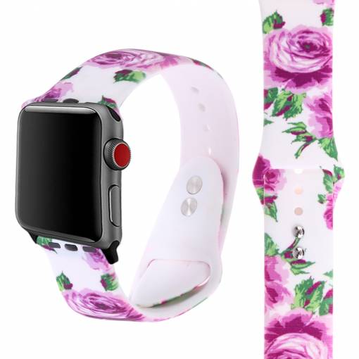 Foto - Dámský řemínek pro Apple Watch 4 (40mm) - růžové růže