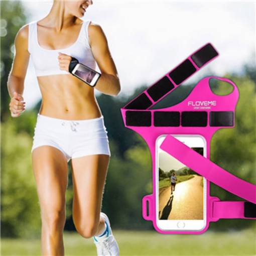 Foto - Sportovní pouzdro na zápěstí na iPhone 6 Plus - magneta