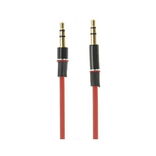 Foto - Audio kabel 3.5mm jack (samec) / 3.5mm jack (samec) 1 M - červená