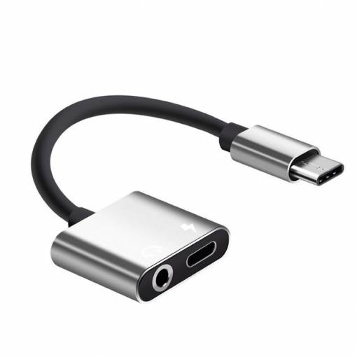 Foto - Redukce z USB-C na USB-C a 3.5mm jack - stříbrná