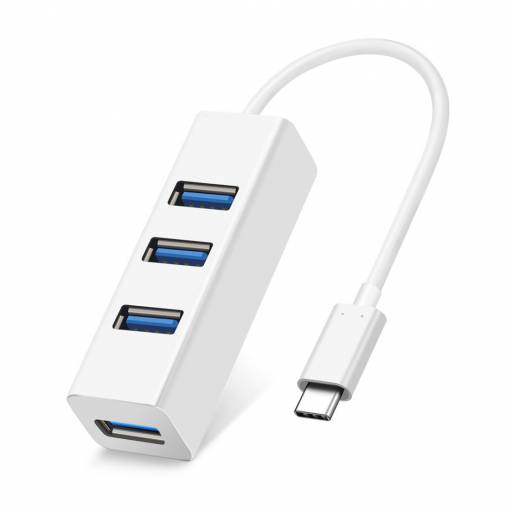 Foto - Reducke z USB-C na 4x USB - bílá