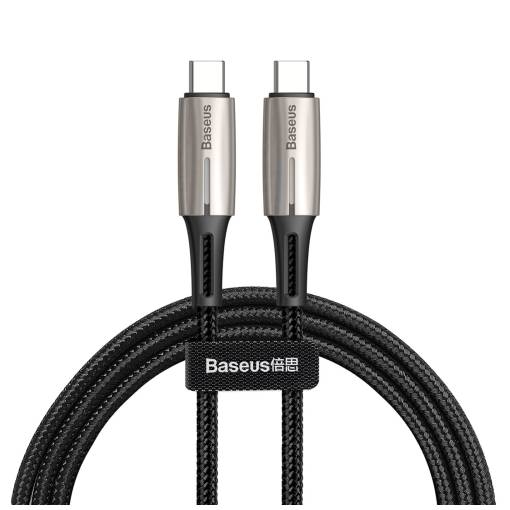 Foto - Baseus 60W Oboustranný USB-C kabel (1 m) na MacBook - černá