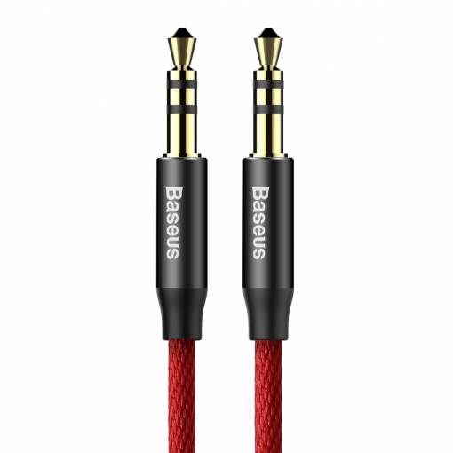 Foto - Baseus Audio kabel 3.5mm jack (samec) / 3.5mm jack (samec) - červená