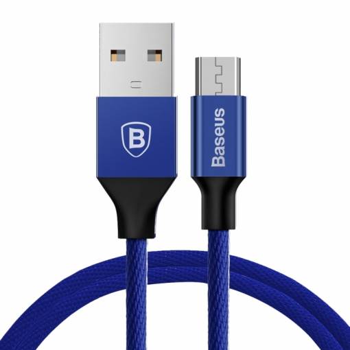 Foto - Baseus micro USB kabel 2A (1.5 m) - modrá