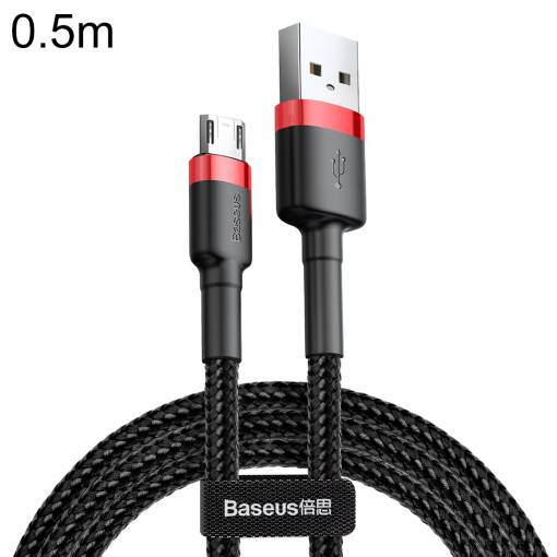 Foto - Baseus odolný micro USB kabel 0.5 m - černo-červená