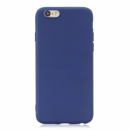Foto - Matný silikonový kryt na iPhone 6 - tmavě modrá