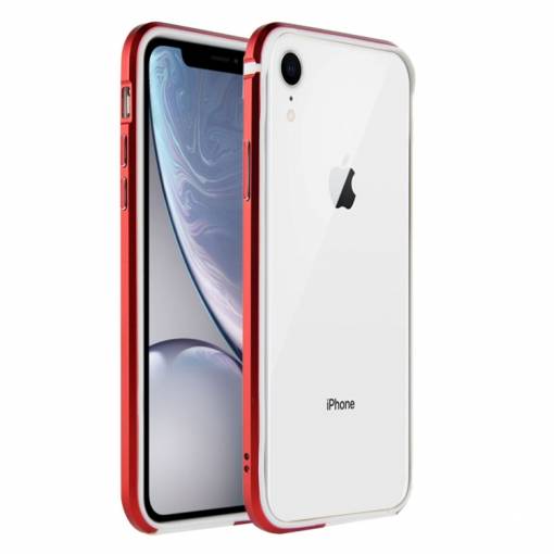 Foto - Sulada hliníkový Bumper na iPhone XR - červená