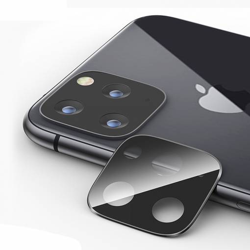 Foto - Tvrzené sklo Titanium na zadní kameru iPhone 11 Pro Max - černá