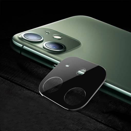 Foto - Tvrzené sklo Titanium na zadní kameru iPhone 11 - stříbrná