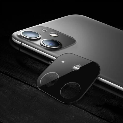 Foto - Tvrzené sklo Titanium na zadní kameru iPhone 11 - černá