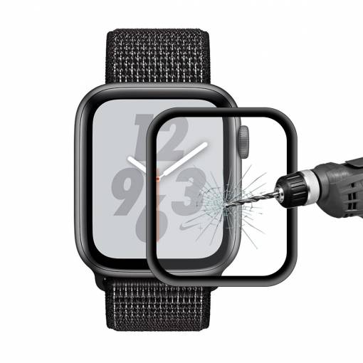 Foto - Tvrzené sklo s kovovým rámečkem pro Apple watch 44mm