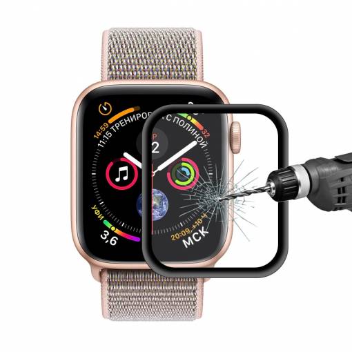 Foto - Tvrzené sklo s kovovým rámečkem pro Apple watch 40mm