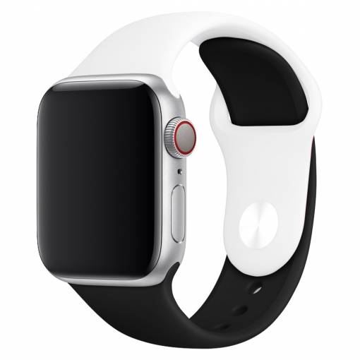 Foto - Silikonový řemínek Premium pro Apple Watch 1 (42mm) - černobílá