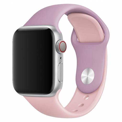Foto - Silikonový řemínek Premium pro Apple Watch 4 (44mm) - fialovorůžová